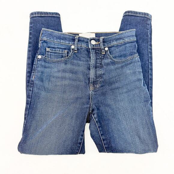 Everlane The High Rise Skinny Jean Dark Wash Denim Size 25 Ankle - Picture 4 of 9